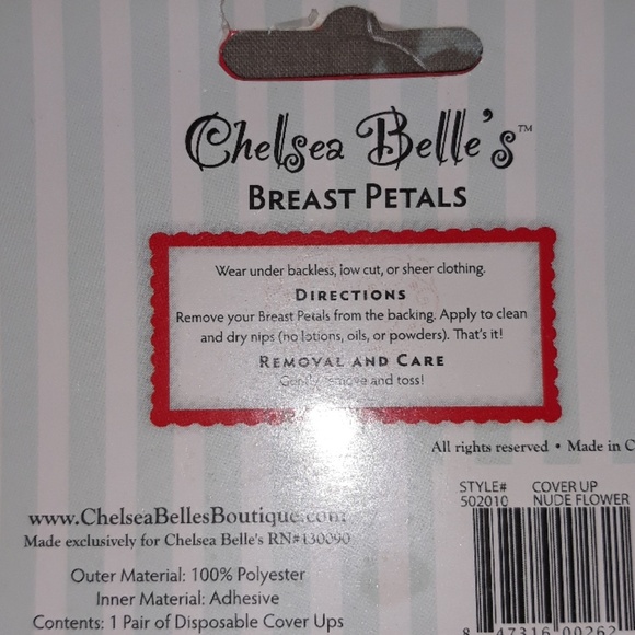 CHELSEA BELLES BREAST PETALS - Picture 2 of 3